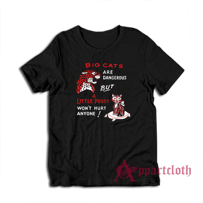 Big Cats Are Dangerous But A Little Pussy Won't Hurt Anyone T-Shirt