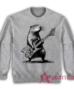 Capybara Playing Guitar Sweatshirt
