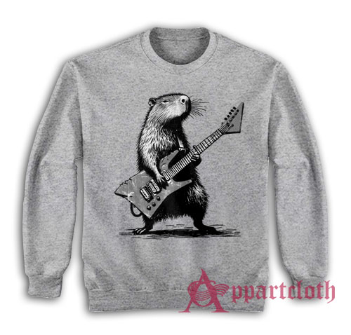 Capybara Playing Guitar Sweatshirt