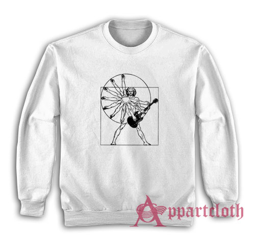 Vitruvian Man Playing The Guitar Sweatshirt