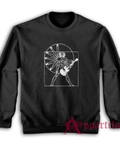 Vitruvian Man Playing The Guitar Sweatshirt