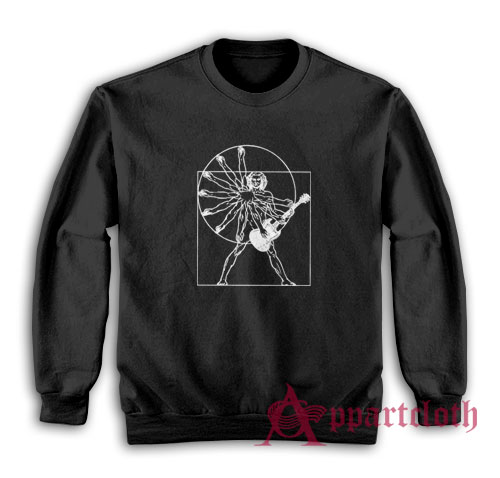 Vitruvian Man Playing The Guitar Sweatshirt