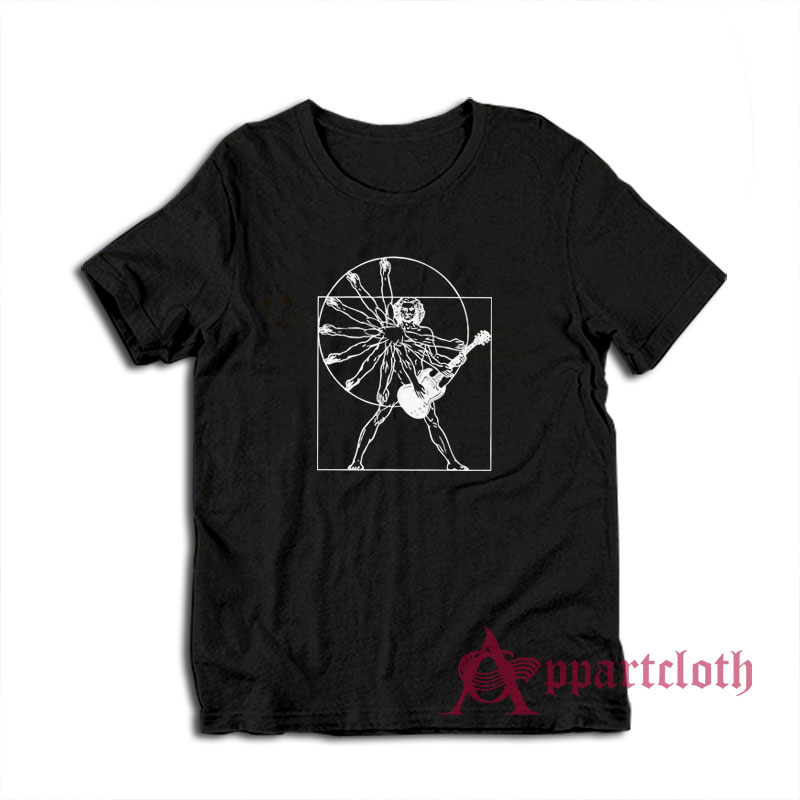 Vitruvian Man Playing The Guitar T-Shirt