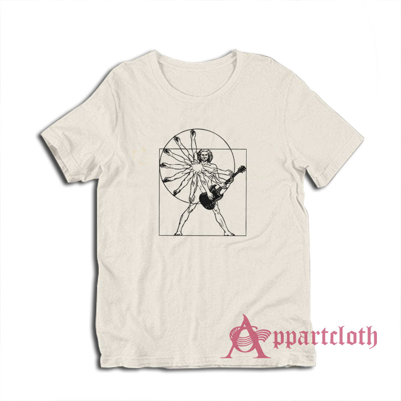 Vitruvian Man Playing The Guitar T-Shirt