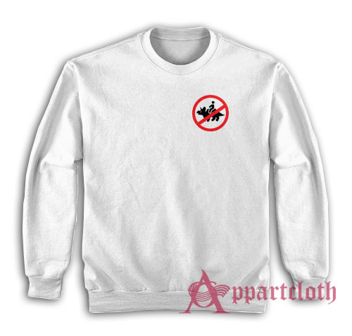 No Riding Triceratops Sweatshirt