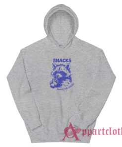 Raccoon Snacks Make Me Nicer Hoodie