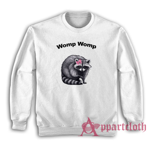 Raccoon Womp Womp with Pink Bow Sweatshirt