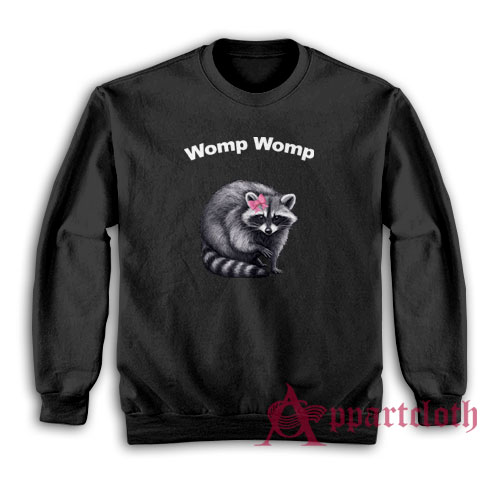 Raccoon Womp Womp with Pink Bow Sweatshirt
