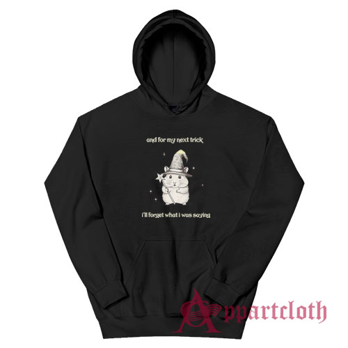 And For My Next Trick I'll Forget What I Was Saying Hoodie