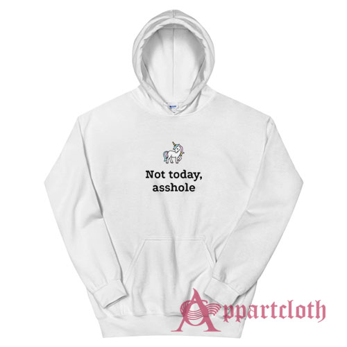 Unicorn Not Today Asshole Hoodie