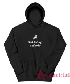 Unicorn Not Today Asshole Hoodie