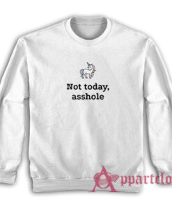 Unicorn Not Today Asshole Sweatshirt