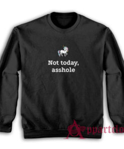 Unicorn Not Today Asshole Sweatshirt