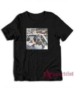Funny Cat Gang Vintage T-Shirt