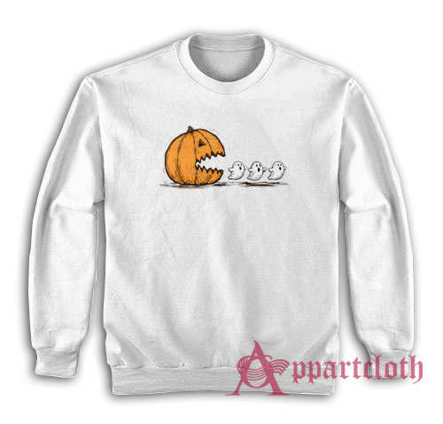 Halloween Pumpkin Chasing Ghost Sweatshirt