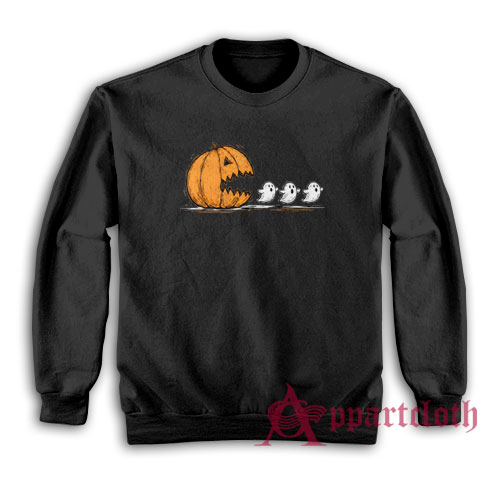 Halloween Pumpkin Chasing Ghost Sweatshirt