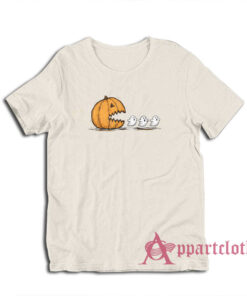 Halloween Pumpkin Chasing Ghost T-Shirt