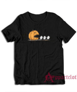 Halloween Pumpkin Chasing Ghost T-Shirt
