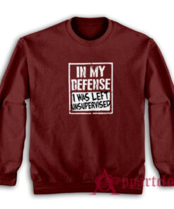 In My Defense I Was Left Unsupervised Sweatshirt