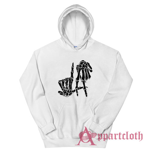Hand Sign Skeleton Spencer James All American Hoodie