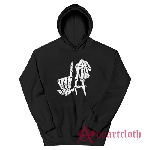 Hand Sign Skeleton Spencer James All American Hoodie