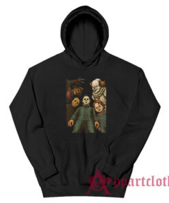 Retro Halloween Characters Horror Movie Hoodie