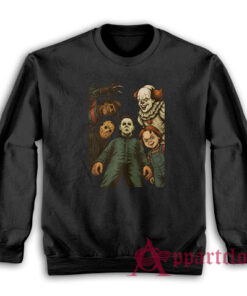 Retro Halloween Characters Horror Movie Sweatshirt