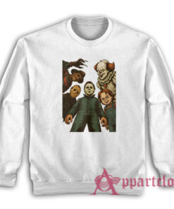 Retro Halloween Characters Horror Movie Sweatshirt