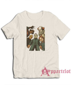 Retro Halloween Characters Horror Movie T-Shirt
