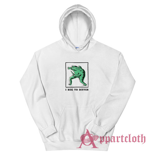 Frog With Knife I Beg To Differ Hoodie