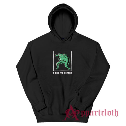 Frog With Knife I Beg To Differ Hoodie