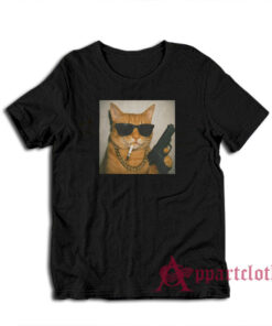 Gangster Cat Funny T-Shirt