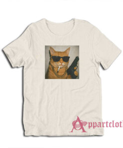 Gangster Cat Funny T-Shirt