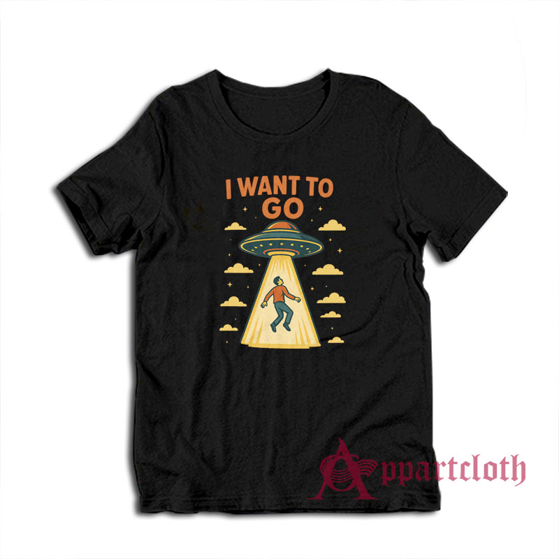 I Want To Go Alien Abduction Vintage T-Shirt