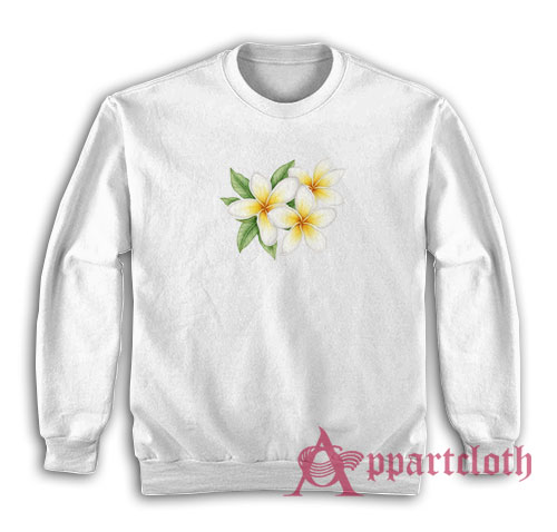 Plumeria Flower Tropical Sweatshirt