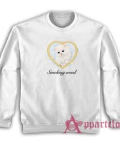 Cat Smoking Weed Funny Sweatshirt