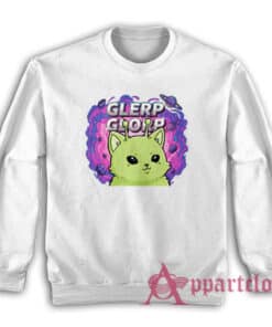 Glerp Glorp Funny Alien Cat Sweatshirt