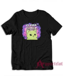 Glerp Glorp Funny Alien Cat T-Shirt