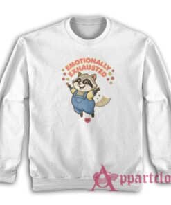 Raccoon Emotionally Exhausted Vintage Sweatshirt