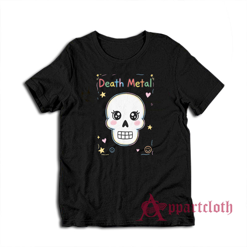 Cute Death Metal Skull T-Shirt