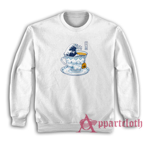 Tea Cup The Great Kanagawa Sweatshirt