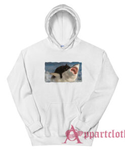 Cat Biting Shark Hoodie