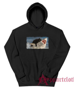 Cat Biting Shark Hoodie