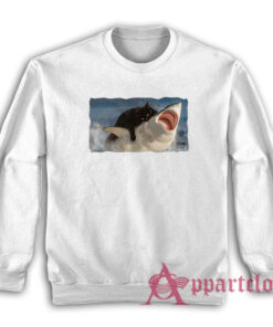 Cat Biting Shark Sweatshirt