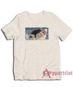 Cat Biting Shark T-Shirt