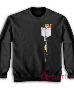 Cats Climbing Rope from Pocket Sweatshirt