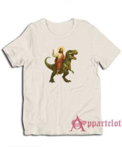 Jesus Riding A Dinosaur T-Shirt