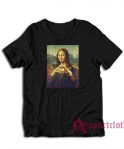 Mona Lisa Heart Sign Funny T-Shirt