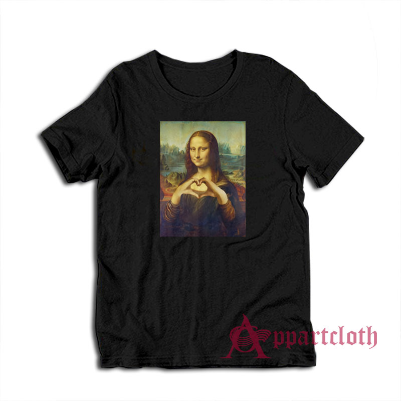 Mona Lisa Heart Sign Funny T-Shirt