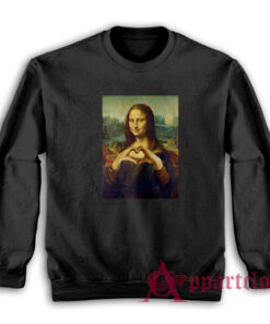 Mona Lisa Heart Sign Funny Sweatshirt